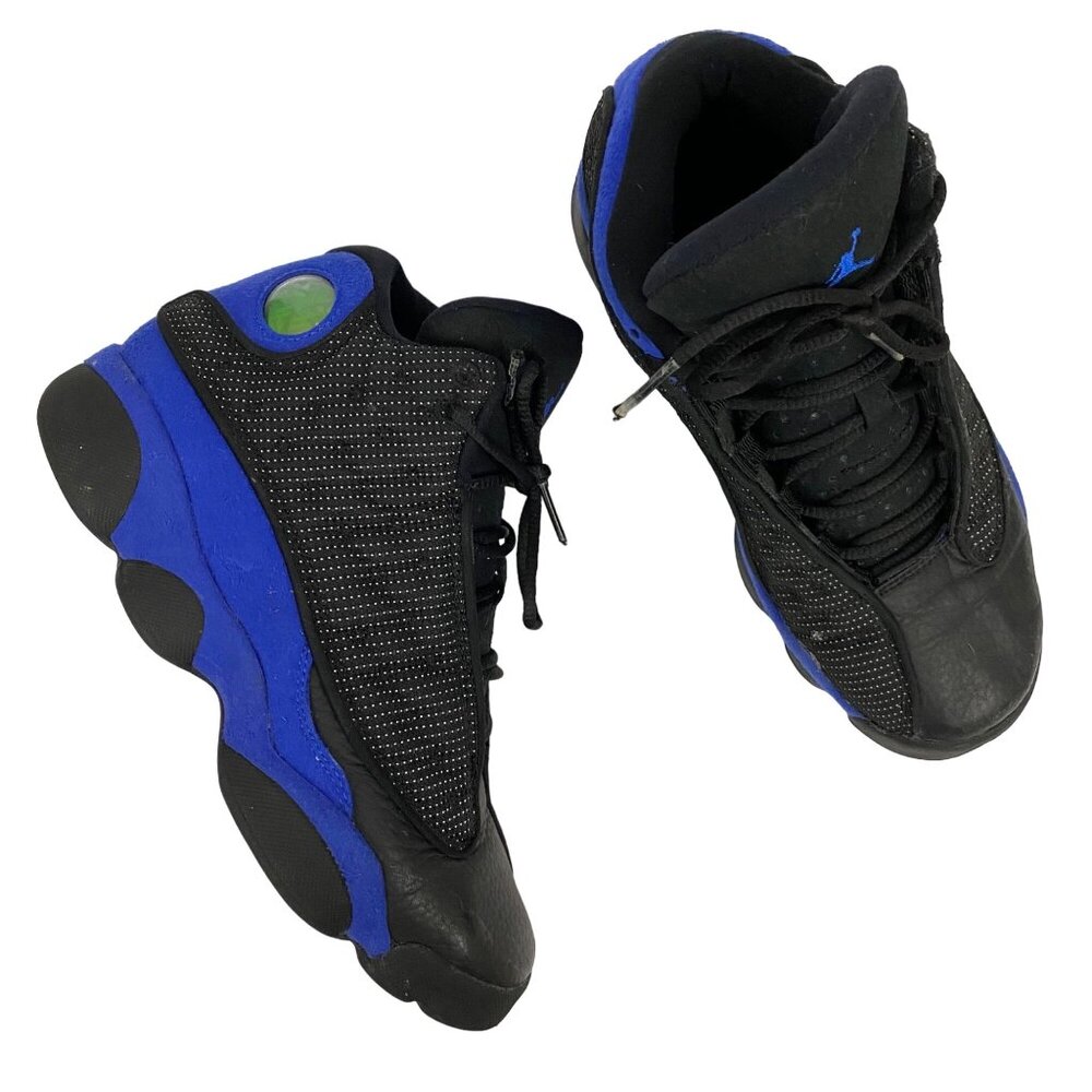 Nike Air Jordan 13 Retro Black Hyper Royal GS Youth Big Boy Sneakers Size 5Y